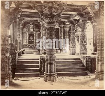 Berg Abu, Jain Tempel [d. h. Adinatha oder Vimala Vasahi Tempel], Blick auf das Innere Stockfoto