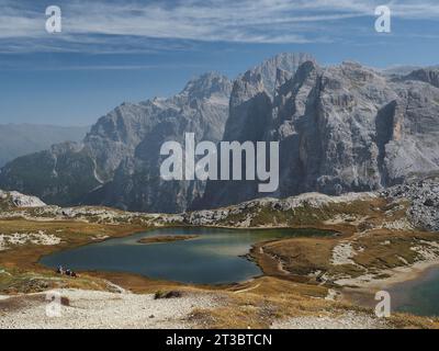 Laghi dei Piani, Sexten-Dolomiten in Italien Stockfoto