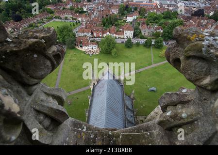 Der Blick vom Salisbury Cathedral Turm Stockfoto