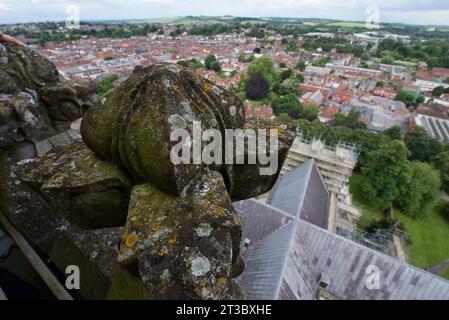 Der Blick vom Salisbury Cathedral Turm Stockfoto