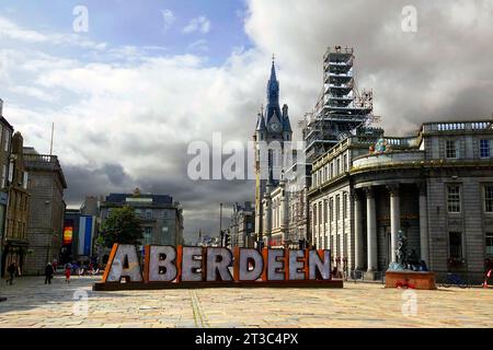 Aberdeen Unterzeichnen Sie sich in Marischal Square Castlegate in Aberdeen Schottland British Isles UK Stockfoto