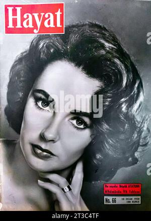 Cover des HAYAT Magazins mit Elizabeth Taylor, 1958 Stockfoto