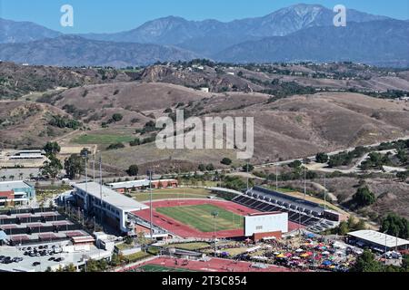 Eine allgemeine Gesamtansicht auf das Hilmer Lodge Stadium am Mt. San Antonio College, Samstag, 21. Oktober 2023, in Walnut, Kalif. Stockfoto