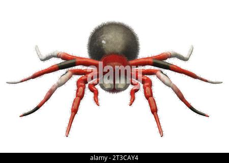 3D von Spider Tarantula. Die größte Spinne in Bezug auf die Beinlänge ist die riesige Jagdspinne Stockfoto