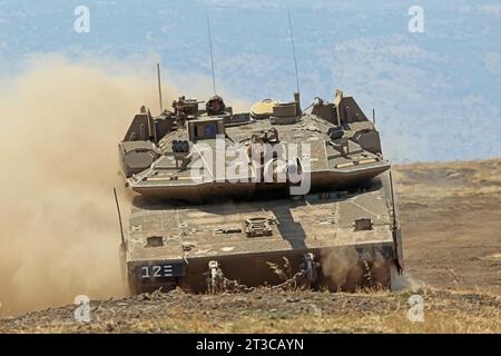 Merkava Mark 4 Hauptkampfpanzer der israelischen Streitkräfte. Stockfoto