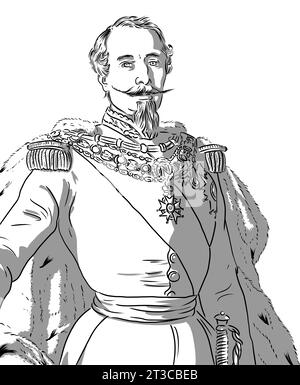 Porträt von Napoleon 3, französischer Kaiser Stockfoto