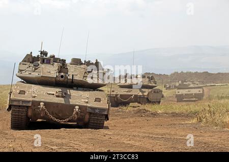 Merkava Mark 4 Hauptkampfpanzer der israelischen Streitkräfte. Stockfoto