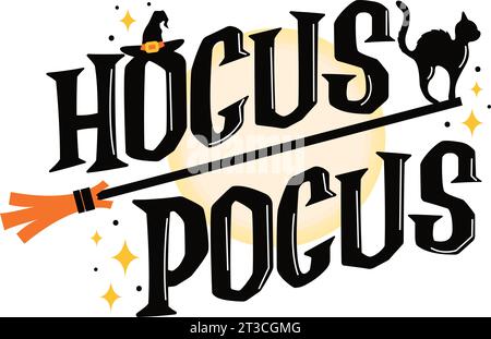 Isolierter halloween-Schriftzug mit Ornamenten Vektor Stock Vektor