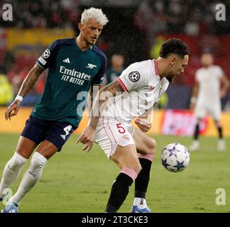 Sevilla, Spanien. Oktober 2023. UEFA Champions League Fußball Spiel Sevilla gegen Arsenal im Ramon Zanchez Pizjuan Stadium. Sevilla 24. oktober 2023 Sevilla 24/10/2023 FASE DE GRUPOS DE LA UEFA CHAMPIONS LEAGUE ESTADIO SANCHEZ-PIZJUAN SEVILLA FC-ARSENAL 900/Cordon PRESS Credit: CORDON PRESS/Alamy Live News Stockfoto