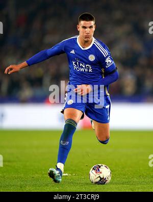 Cesare Casadei in Leicester City im King Power Stadium in Leicester im Sky Bet Championship-Spiel. Bilddatum: Dienstag, 24. Oktober 2023. Stockfoto