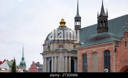 Riddarholmen Kirche in Stockholm, Schweden Stockfoto