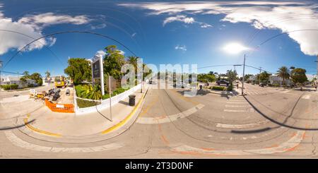 360 Grad Panorama Ansicht von Key West, FL, USA - 21. Oktober 2023: Southernmost Beach Resort Hotel Key West 360 gleichwertiges Stockfoto