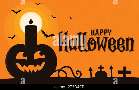 Happy halloween Poster Halloween Kürbis Vektor Stock Vektor