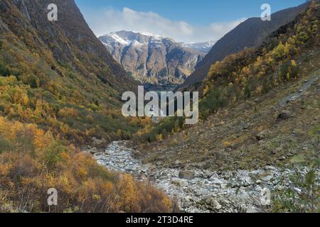 Buer, Buardalen Valley, Buarbreen, Gletscherarm von Folgefonna, Vestland, Norwegen Stockfoto