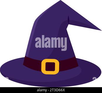 Isolierter gruseliger Hexenhut Halloween Season Vektor Stock Vektor