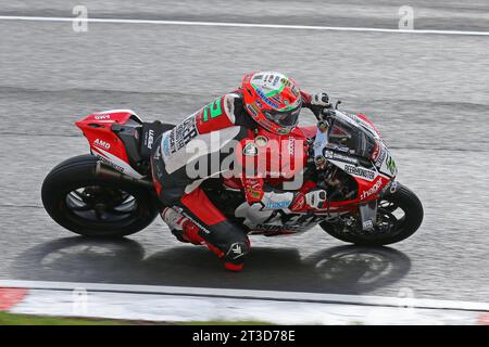 Glenn Irwin - BeerMonster Ducati - fuhr Ducati 2 in den britischen Superbikes 2023 in Brands Hatch im Oktober 2023 Stockfoto