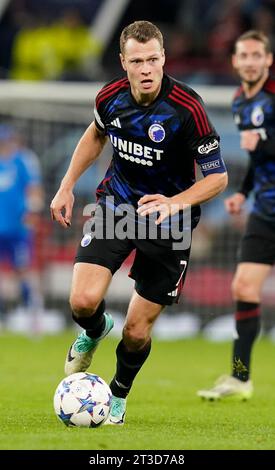 MANCHESTER, GROSSBRITANNIEN. Oktober 2023. Viktor Claesson vom FC Kopenhagen während des UEFA Champions League-Spiels in Old Trafford, Manchester. Der Bildnachweis sollte lauten: Andrew Yates/Sportimage Credit: Sportimage Ltd/Alamy Live News Stockfoto