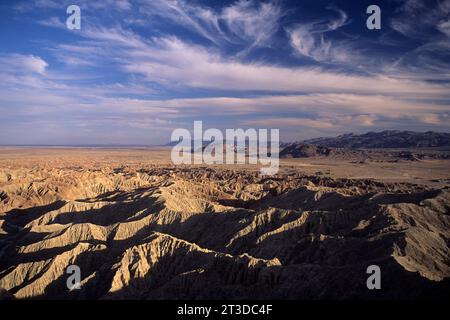 Badlands ab Fonts Point, Anza Borrego Desert State Park, Kalifornien Stockfoto