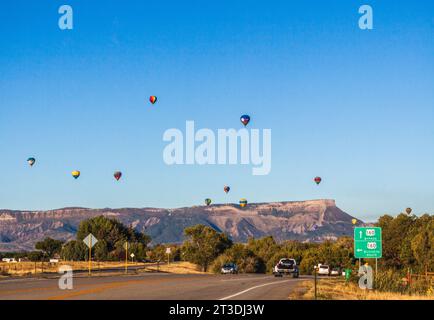 Mancos Valley und Mesa Verde County Balloon fest in der Nähe des Mesa Verde National Park in Colorado. Stockfoto