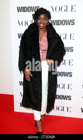 London, Großbritannien. 31. Oktober 2018. Clara Amfo nimmt an einer Sondervorführung von „Widows“ in Zusammenarbeit mit Vogue im Tate Modern in London Teil. (Foto: Fred Duval/SOPA Images/SIPA USA) Credit: SIPA USA/Alamy Live News Stockfoto