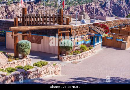 Royal Gorge Park in der Nähe von Canon City, Colorado, Standort der Royal Gorge Suspension Bridge. Stockfoto