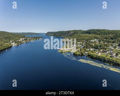 GRANDES IST ein historisches Wahrzeichen in der Nähe des La Mauricie National Park Quebec, Kanada an einem wunderschönen Tag. Stockfoto