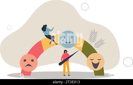 Messung der emotionalen Mitarbeiterbindung und -Zufriedenheit. Personalbeschaffung im Unternehmen und Personalüberwachung im Unternehmen für beste Motivation und Produktivität Stock Vektor