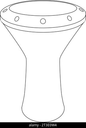 Darbuka con Vektor Illustration Design Stock Vektor