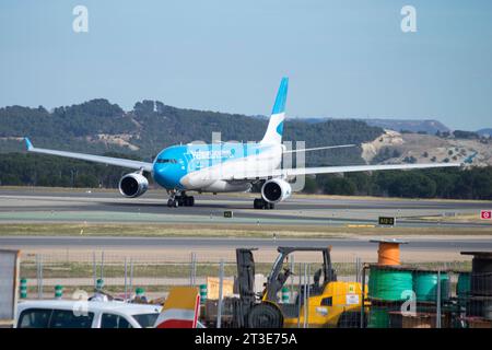 Avión de Línea Airbus A330 de la aerolínea Aerolíneas Argentinas Stockfoto