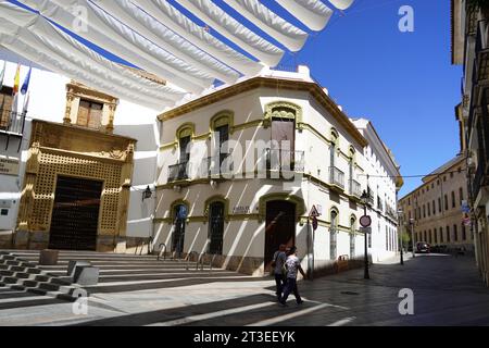 Spanien, Andalusien, Cordoba: Konservatorium für Musik Rafael Orozco (Conservatorio Superior de Música Rafael Orozco) in der Straße „Calle Angel de Saaverdr Stockfoto