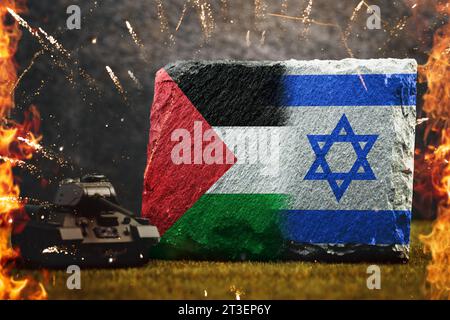 25. Oktober 2023: Nahost-Konflikt zwischen Palästina und Isreal. Kriegs- und Konfliktsymbol BILDFOTOMONTAGE *** Nahostkonflikt zwischen Palästina und Isreal. Krieg und Konflikt Symbolbild FOTOMONTAGE Credit: Imago/Alamy Live News Stockfoto