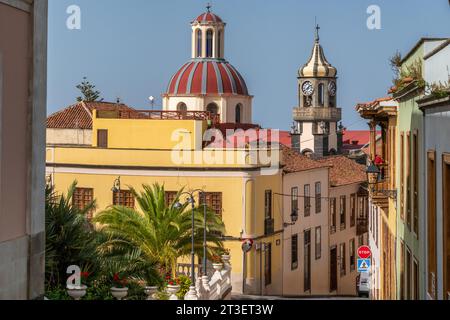 Wunderschöne Architektur der Stadt La Oratava auf Teneriffa, Spanien Stockfoto