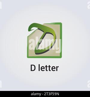 D Letter Icon Design einzelne isolierte Logo Design Marke Corporate Identity verschiedene Farben editierbare Vorlage Vektor Monogramm Emblem Illustration Marke Stock Vektor