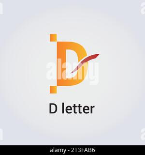 D Letter Icon Design einzelne isolierte Logo Design Marke Corporate Identity verschiedene Farben editierbare Vorlage Vektor Monogramm Emblem Illustration Marke Stock Vektor