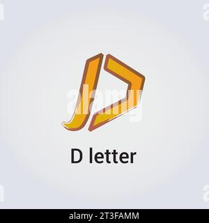 D Letter Icon Design einzelne isolierte Logo Design Marke Corporate Identity verschiedene Farben editierbare Vorlage Vektor Monogramm Emblem Illustration Marke Stock Vektor