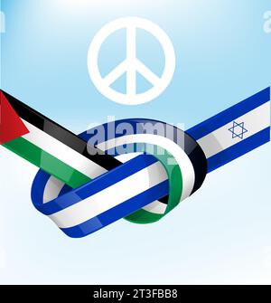 Friedensband palästina und israel Stock-Vektorgrafik - Alamy