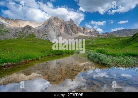 Frankreich, Savoie, Cerces Massif, Valloires, Wanderung zum Cerces See, Cerces Bach und Cerces Point Stockfoto