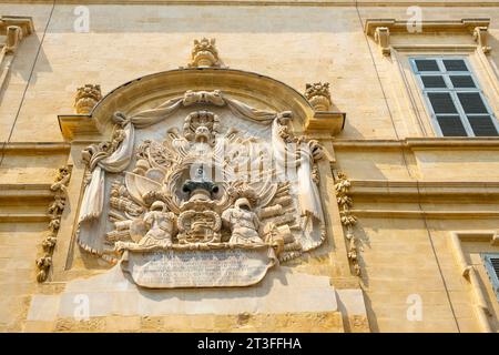 Malta, Valletta, Stadt, die von der UNESCO zum Weltkulturerbe erklärt wurde, die Auberge de Castille Stockfoto