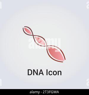 DNA Icon Logo Symbol - Gene Genetik Forschung medizinische Wissenschaft menschliche Gesundheit Emblem - Helix Muster Strand Kette Infinity Konzept Vektor Stock Vektor