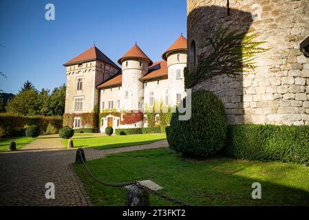 Frankreich, Haute Savoie, Thorens-Glières, Schloss Thorens, Lehen der Familie de Sales Stockfoto