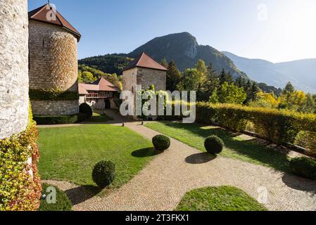 Frankreich, Haute Savoie, Thorens-Glières, Schloss Thorens, Lehen der Familie de Sales Stockfoto