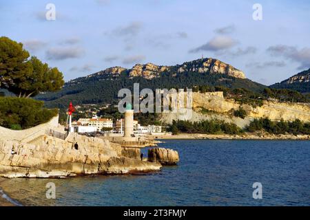 Frankreich, Bouches du Rhone, Cassis, der Hafeneingang Stockfoto