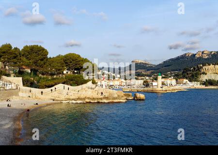 Frankreich, Bouches du Rhone, Cassis, der Hafeneingang Stockfoto