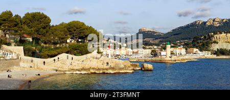 Frankreich, Bouches du Rhone, Cassis, der Hafeneingang Stockfoto