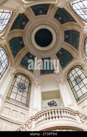 Frankreich, Nord (59), Lille, Le Palais des Beaux-Arts, Museum für Kunst und Antiquitäten, Kuppel der Haupttreppe des Palastes der Schönen Künste Stockfoto