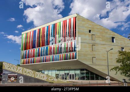 Frankreich, Nord, Lille, Stephane Hessel Haus, modernes Gebäude, das im Jahr 2016 von dem Architekten Julien De Smedt, Jugendherberge und andere Infrastruktur Stockfoto