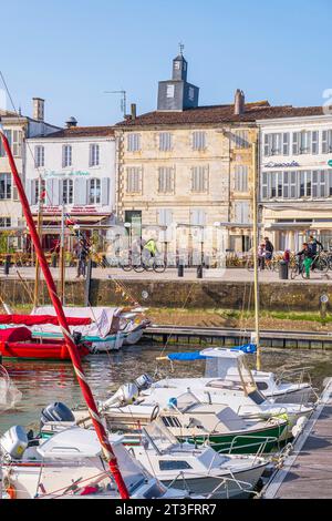 Frankreich, Charente Maritime, Ile de Re, La Flotte, der Hafen Stockfoto