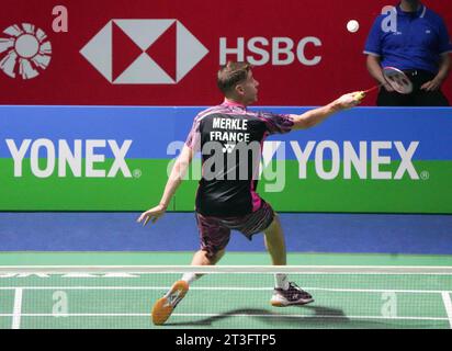 Arnaud Merkle aus Frankreich während der Yonex Internationaux de, Frankreich. , . In der Glaz Arena in Cesson-Sevigne, Frankreich. Foto: Laurent Lairys/ABACAPRESS.COM Credit: Abaca Press/Alamy Live News Stockfoto