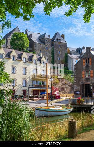 Frankreich, Morbihan, La Roche-Bernard, die Altstadt, der alte Hafen oder der Hafen von Rodoir Stockfoto