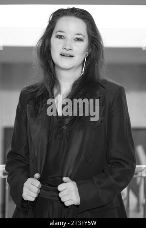 Madrid, Spanien. Oktober 2023. Die österreichische Lyriksopranistin Anna Prohaska posiert während der Porträtsession in Madrid. Oktober 2023 Spanien (Foto: Oscar Gonzalez/SIPA USA) Credit: SIPA USA/Alamy Live News Stockfoto